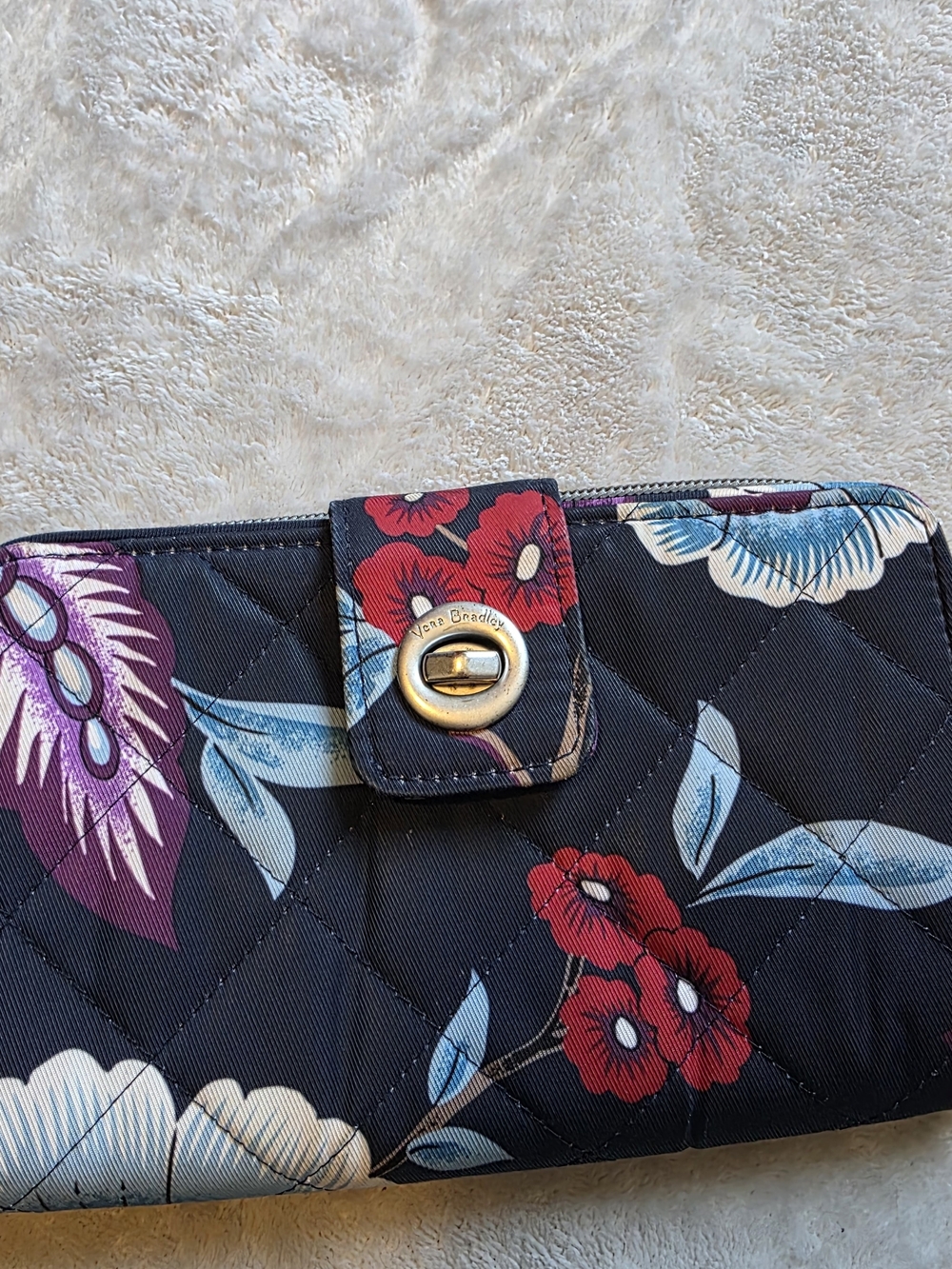 Vera Bradley Mayfair In Bloom RFID Turnlock Wallet
